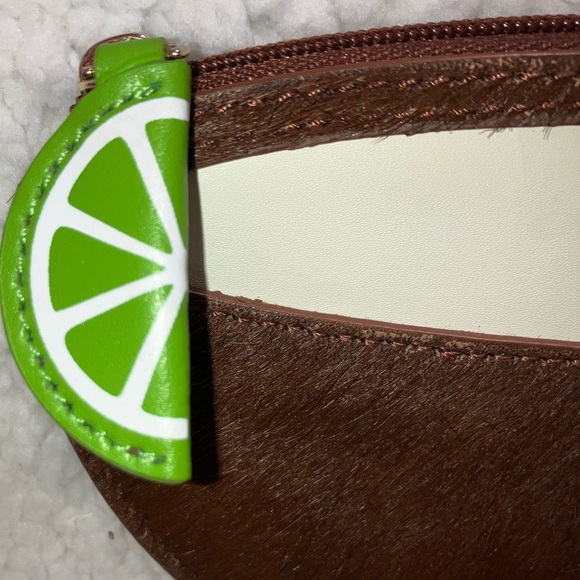 Kate Spade Novelty Calf Hair You Put the Lime in my Coconut Coin purse NWOT - Picture 3 of 10